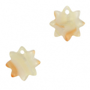 Resin Anhänger Blume Copper orange