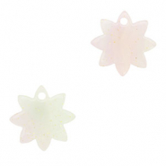 Resin Anhänger Blume Multicolor lilac-green