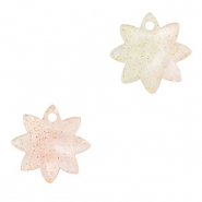 Resin Anhänger Blume Light pink