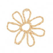 Bast Anhänger Blume 55mm Light peach