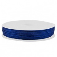 Makramee Band geflochten 1mm Blue metallic