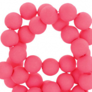 6 mm Acrylperlen Neon pink