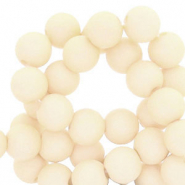 4 mm Acrylperlen Vanilla white