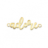 Stainless Steel - Rostfrei Stahl Anh&auml;nger Zwischenst&uuml;ck ''adore'' Gold
