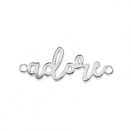 Stainless Steel - Rostfrei Stahl Anh&auml;nger Zwischenst&uuml;ck ''adore'' Silver
