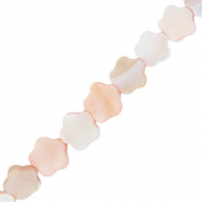 Muschel Perlen Blume Light pink