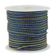 Trendy Kordel geflochten 2.3mm Blue-gold