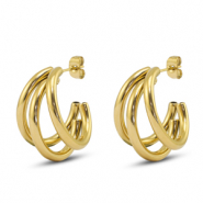 Ohrringe / Ohrstecker aus Stainless Steel - Rostfreiem Stahl Gold