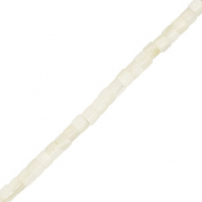 Muschel Perlen Tube White