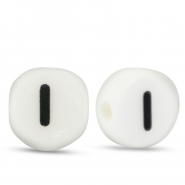 Buchstaben Perlen aus Keramik I White-black