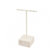 Schmuckdisplay T-Form Natural-off white