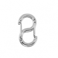 Stainless Steel - Rostfreiem Stahl Schmuckzubehör Karabiner S-förmig Silver