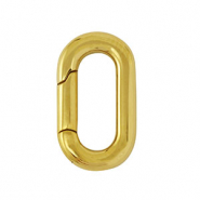 Stainless Steel - Rostfreiem Stahl Schmuckzubehör Karabiner Oval Gold