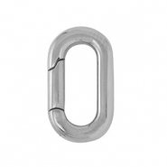 Stainless Steel - Rostfreiem Stahl Schmuckzubehör Karabiner Oval Silver