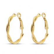 Ohrringe aus Stainless Steel - Rostfreiem Stahl Creolen Gold