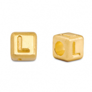 Metall Perlen Buchstabe DQ L Gold (Nickelfrei)