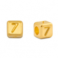 Metall Perlen Buchstabe DQ 7 Gold (Nickelfrei)