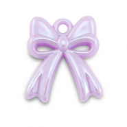 Acryl Anh&auml;nger Schleife Lilac purple-pearl shine coating