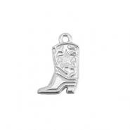 Stainless Steel - Rostfrei Stahl Anhänger Cowboystiefel Silver
