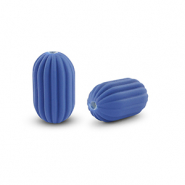 Acryl Perlen Oval Dark blue