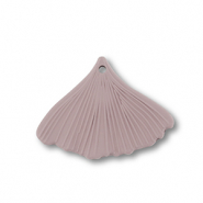 Acryl Anh&auml;nger Blatt Taupe brown