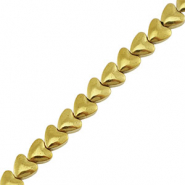 Hämatit Perlen Herz 4mm Gold