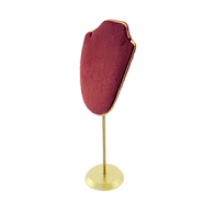 Schmuckdisplay B&uuml;ste f&uuml;r Ketten Bordeaux red-gold