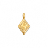 Stainless Steel - Rostfrei Stahl Anhänger Rhombus Gold