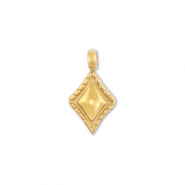Stainless Steel - Rostfrei Stahl Anhänger Rhombus Gold