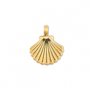 Stainless Steel - Rostfrei Stahl Anhänger Muschel Gold