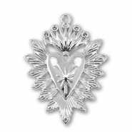 Metall Anhänger Herz Silver