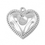 Metall Anhänger Herz Silver