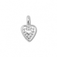 Metall Anhänger Herz Silver