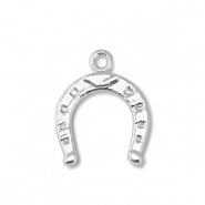 Metall Anhänger Hufeisen Silver