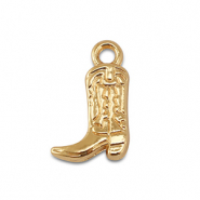Metall Anhänger Cowboystiefel Gold