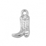 Metall Anhänger Cowboystiefel Silver