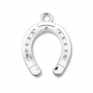 Metall Anhänger Hufeisen Silver