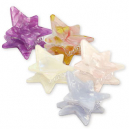 Mixed-haaraccessoires haarklemmen Stern Purple-pink