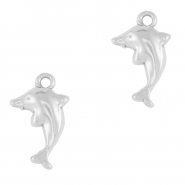 Stainless Steel - Rostfrei Stahl Anhänger Delfin Silver