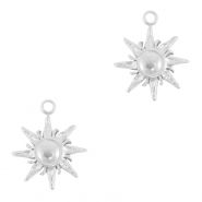 Stainless Steel - Rostfrei Stahl Anhänger Sonne Silver
