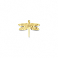 Stainless Steel - Rostfrei Stahl Anhänger Libelle Gold