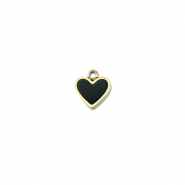 Stainless Steel - Rostfrei Stahl Anhänger Herz Gold-black
