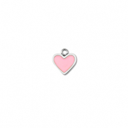 Stainless Steel - Rostfrei Stahl Anhänger Herz Silver-pink