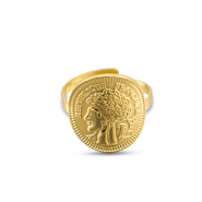 Ringe aus Stainless Steel - Rostfreiem Stahl Münze Gold