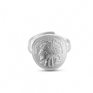 Ringe aus Stainless Steel - Rostfreiem Stahl Münze Silver