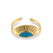 Ringe aus Stainless Steel - Rostfreiem Stahl Lüfter Gold-blue