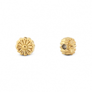 Stainless steel - Rostfrei Stahl Perlen Blume Gold