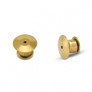 Stainless Steel - Rostfrei Stahl Schmuckzubehör Sicherheitsverschluss für Pins Gold