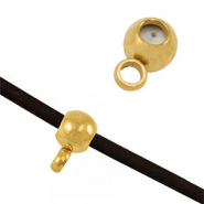 Stainless Steel - Rostfrei Stahl Schmuckzubehör Smart-Stopperperlen mit Öse Gold