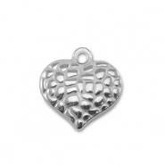 Stainless Steel - Rostfrei Stahl Anhänger Herz Silver